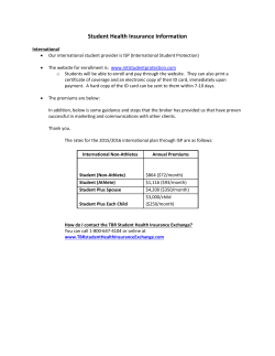 International Student Insurance Information