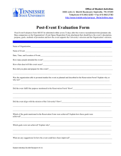 Post-Event Evaluation Form