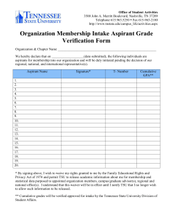 Organization Membership Intake Aspirant Grade Verification Form