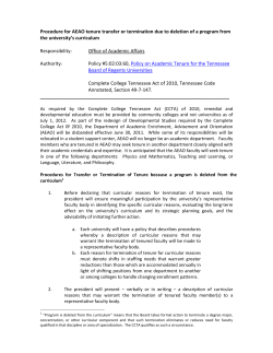 Tenure Transfer or Termination Due to Deletion of a Program