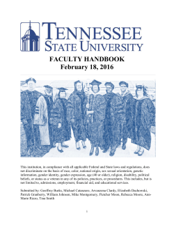 Faculty Handbook (Draft)