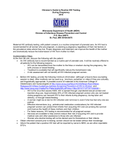 Download: Clinician's Guide to Routine Human Immunodeficiency Virus (HIV) Testing During Pregnancy 2014 (PDF)