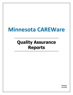 Quality Assurance Reports (PDF)