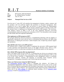 Dr. Destler's June 18 announcement