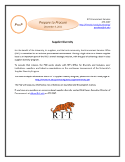 Supplier Diversity - Dec 9, 2011