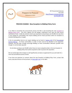 New Exception to Bidding Form - February 15, 2013
