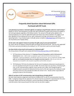 Retirement Gifts - June 7, 2013