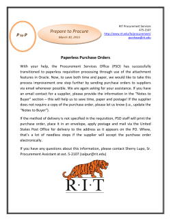 Paperless Purchase Orders - March 30, 2015