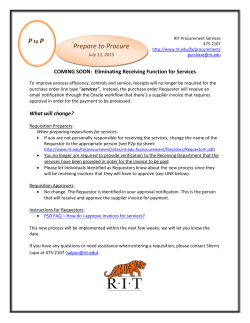 Eliminating Receiving for Services July 13, 2015