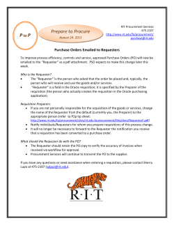 Purchase Orders Emailed to Requesters August 24, 2015