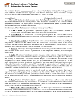 Independent Contractor (Consultant) Contract (.pdf)