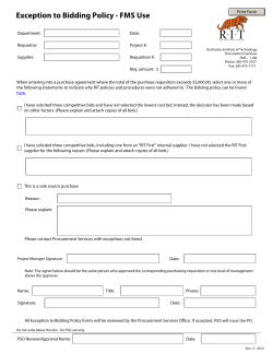 Exception to Bidding Form - FMS (.pdf)