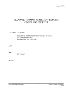 Owner, Engineer Contractual Agreement