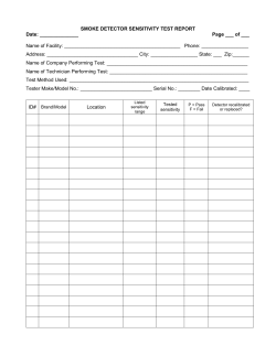 Smoke Detector Sensitivity Test Report (MSWord: 104KB2 pages)