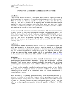 Inspection and Testing of Fire Alarm Systems (PDF: 111KB/9 pages)