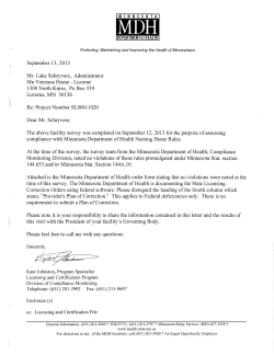 MN Veterans Home Luverne - 2013