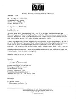 MN Veterans Home Luverne - 2015