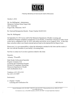 MN Veterans Home Fergus Falls - 2014