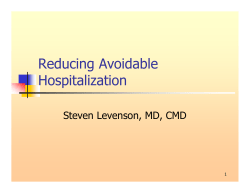 Module 10 - Reducing Avoidable Hospitalization (PDF: 100KB/83 pages)