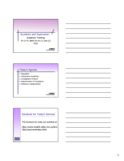 F323 - Accidents and Supervision Guidance Training (PDF: 248KB/36 pages)