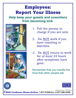 Employees: Report Your Illness Poster (PDF: 132KB/1 page)