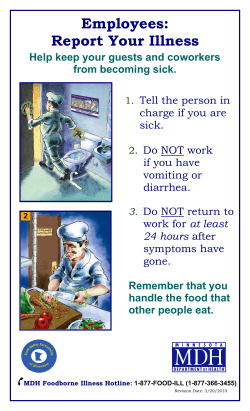 Employees: Report Your Illness Poster (PDF: 139KB/1 page)