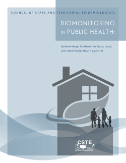 Biomonitoring in Public Health: Epidemiologic Guidance for State, Local and Tribal Health Agencies,