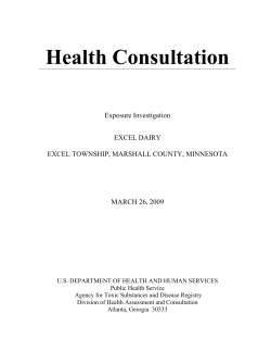 Mar. 2009, Health Consultation, Exposure Investigation &ndash; Excel Dairy (PDF: 4,670KB/173 pages)