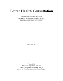 Adjacent to Joslyn Superfund Site, Letter Health Consultation, April 16, 2014 (PDF: 404KB/6 pages)