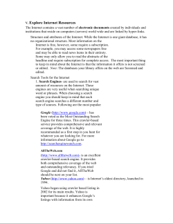 Explore Internet Resources