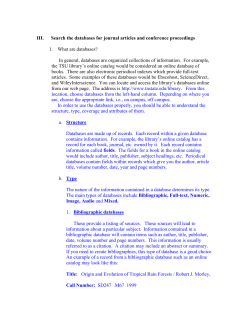 Search the Databases for Journal Articles and Conference Proceedings