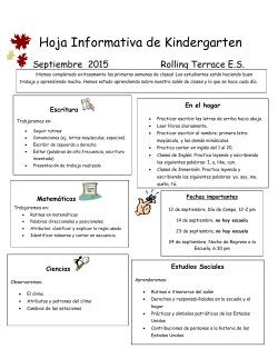 September 2015 Newsletter