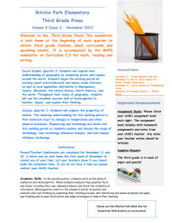 3rd Grade Newsletter - Quarter 2