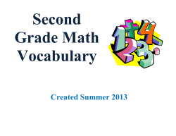 Grade 2 Math Vocabulary