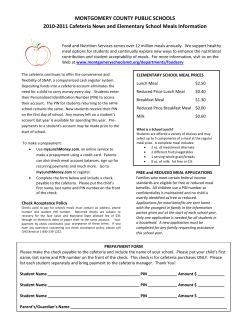 cafeteria pre-payment english