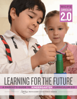 Curriculum 2.0 Kindergarten Parent Guide