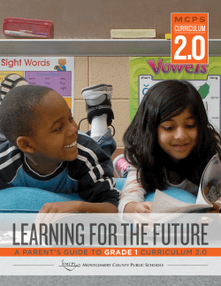 Curriculum 2.0 First Grade Parent Guide