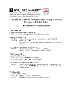 See the 2015 Classic Hollywood Scoring Track schedule.