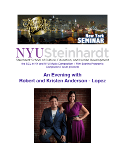 The SCL@NYU: Robert Lopez and Kristen Anderson