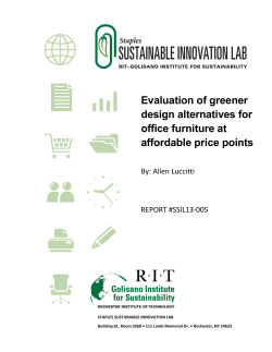 Evaluation of greener design alternatives for office furniture at affordable price points
