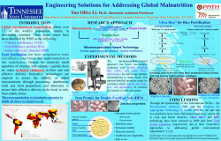 Engineering Solutions for Addressing Global Malnutrition