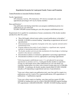 Summary Sheet - Determination of Allocation of Effort and Associated Performance Levels
