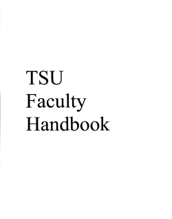 Faculty Handbook