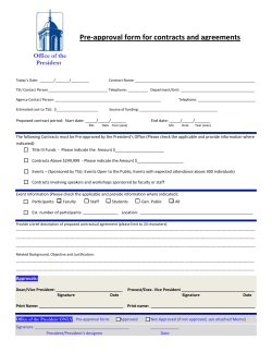 Precontract Approval Form
