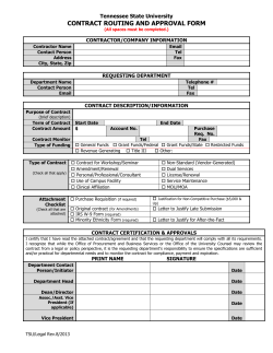 Contract Routing Form
