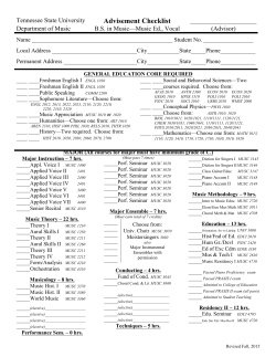 Music Education (Vocal)