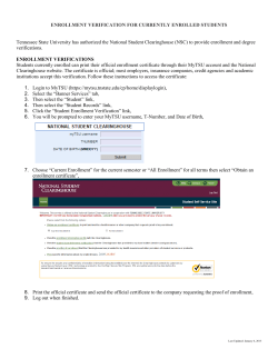 Enrollment Verification