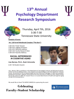 13th Annual Psychology Department Research Symposium
