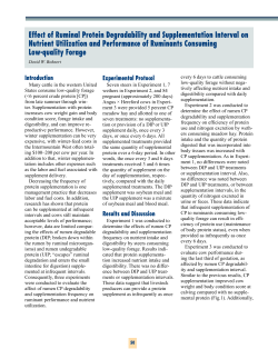Effect of ruminal protein degradability and supplementation interval on nutrient utilization and performance of ruminants consuming low-quality forage