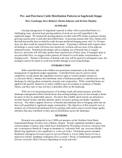 Pre- and post-burn cattle distribution patterns in sagebrush steppe.